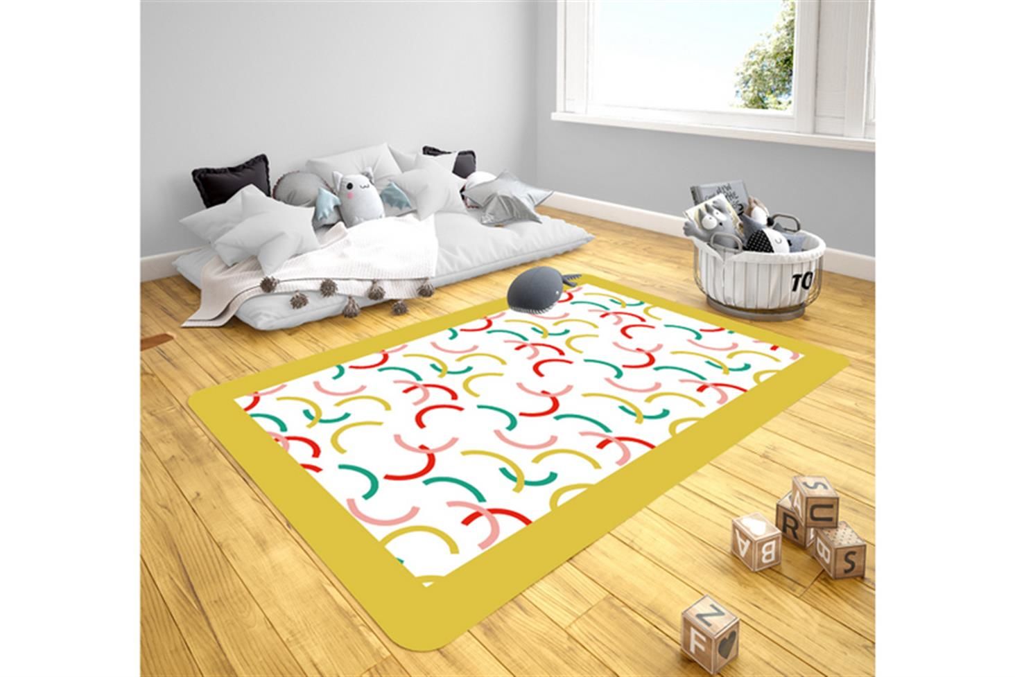 New Line Genç Odası Takımı Uyumlu Kaydırmaz Halı 80x160