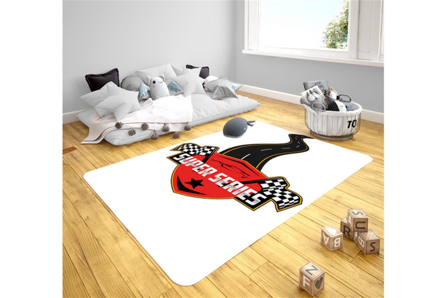 Formula Çocuk Odası Takımı Uyumlu Kaydırmaz Halı 80x160