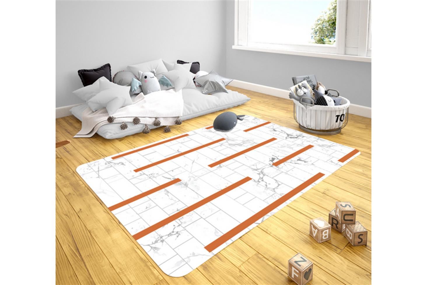 Planör Çocuk Odası Takımı Uyumlu Kaydırmaz Halı 80x160