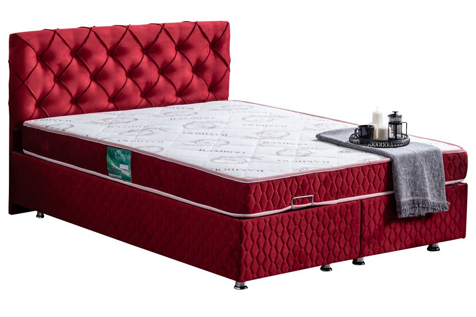 Vita Baza Başlık Comfort Yatak Seti 140 x 190 - Bordo