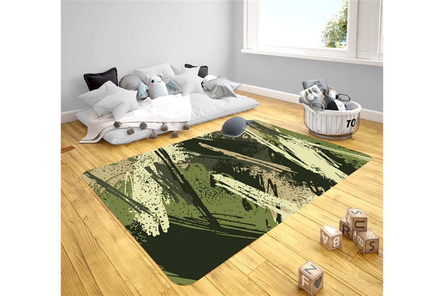 Aktif Çocuk Odası Takımı Uyumlu Kaydırmaz Halı 120x180