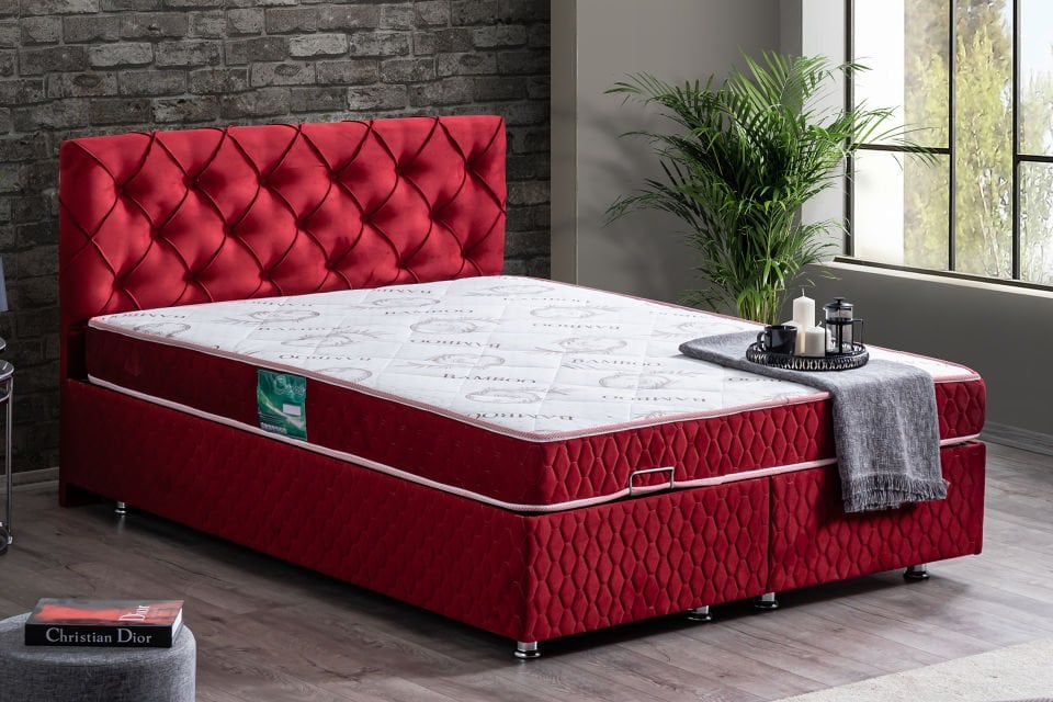Vita Baza Başlık Comfort Yatak Seti 180 x 200 - Bordo