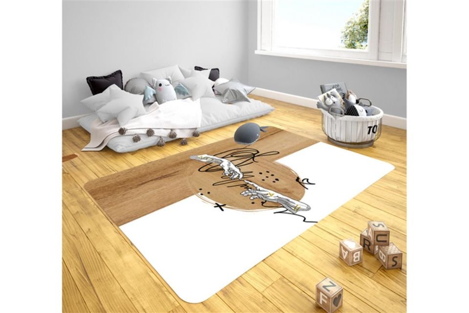 Pallet Genç Odası Takımı Uyumlu Kaydırmaz Halı 120x180