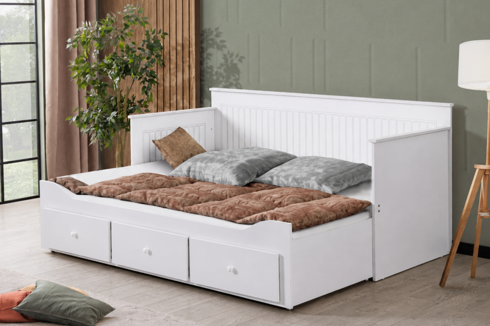 Marmaris Divan Karyola + Soft Yatak - Beyaz