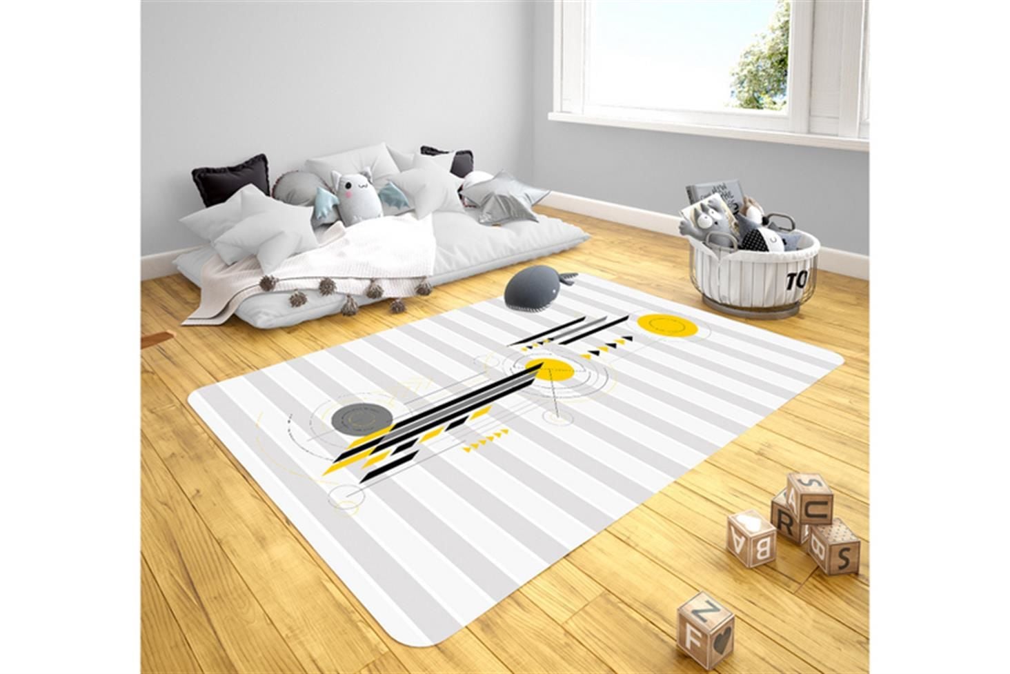 Relax Genç Odası Takımı Uyumlu Kaydırmaz Halı 120x180