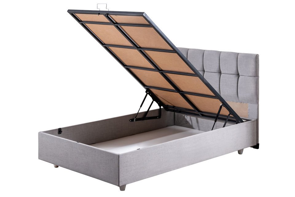 Berlin Baza Başlık Comfort Yatak Seti 90 x 200 - Açık Gri