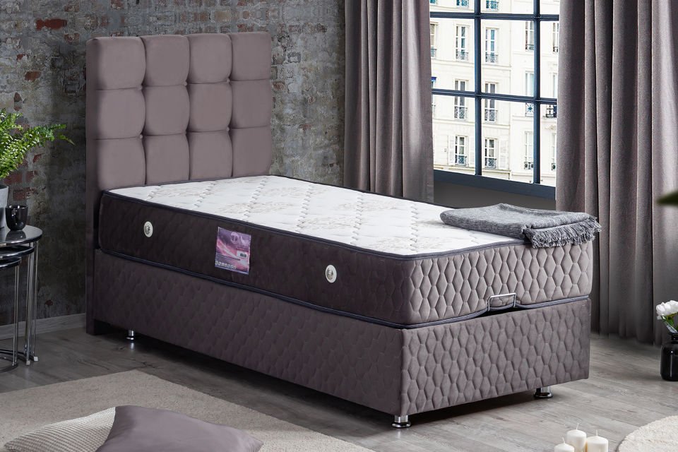Duke Baza Başlık Deluxe Yatak Seti 100 x 200 - Antrasit
