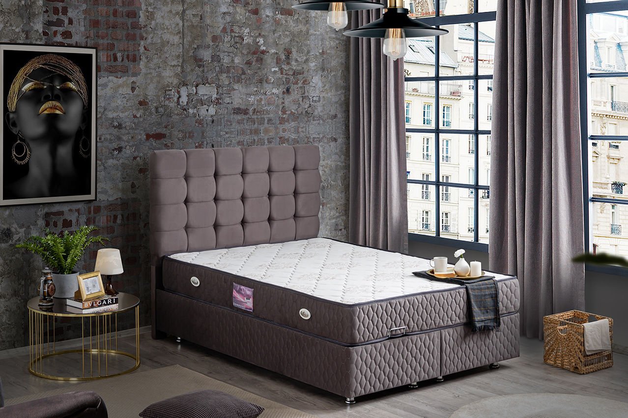 Duke Baza Başlık Deluxe Yatak Seti 180 x 200 - Antrasit