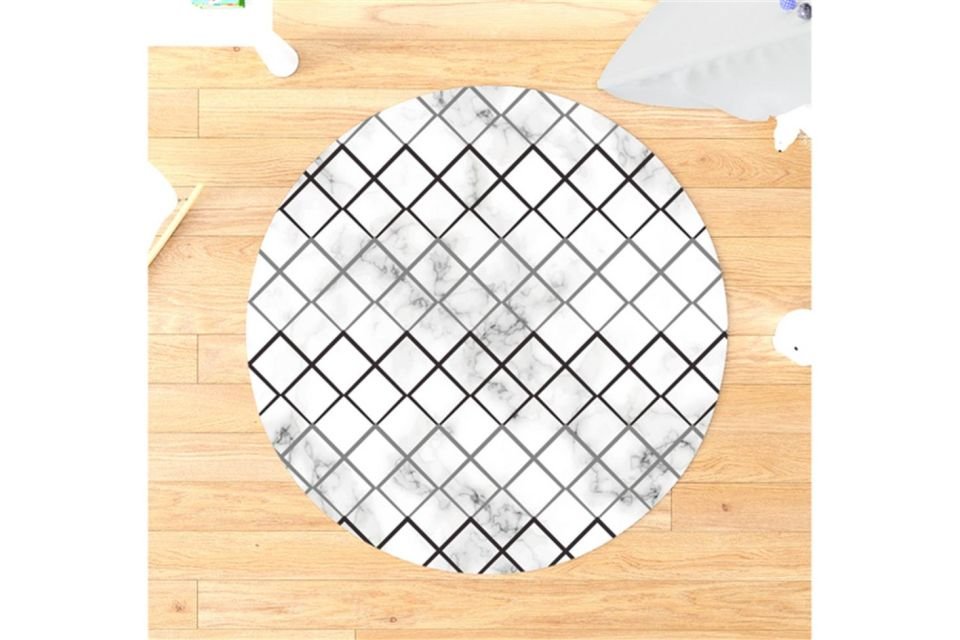 Doğa Genç Odası Takımı Uyumlu Yuvarlak Kaydırmaz Halı 160x160