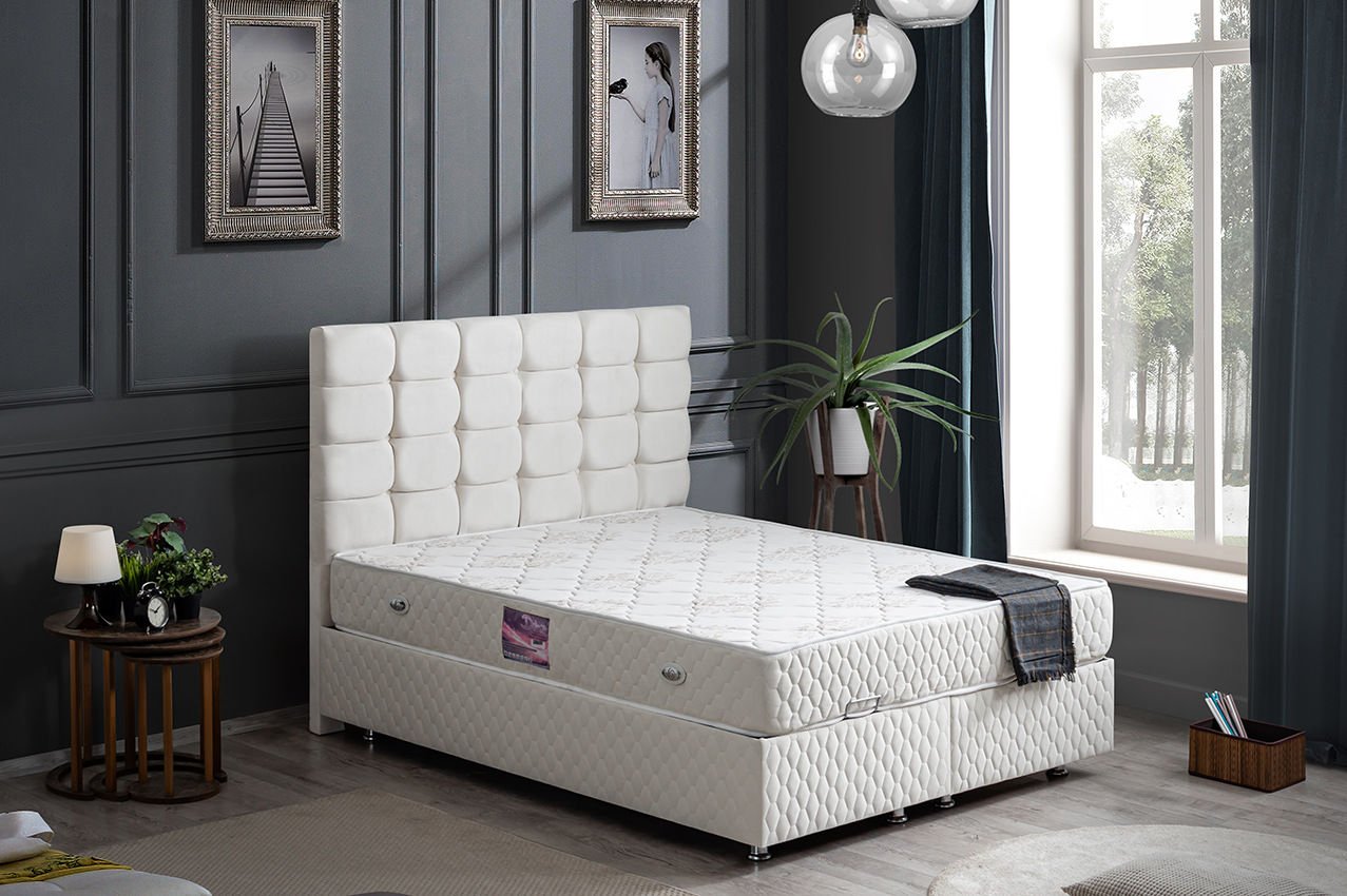 Duke Baza Başlık Deluxe Yatak Seti 150 x 200 - Krem
