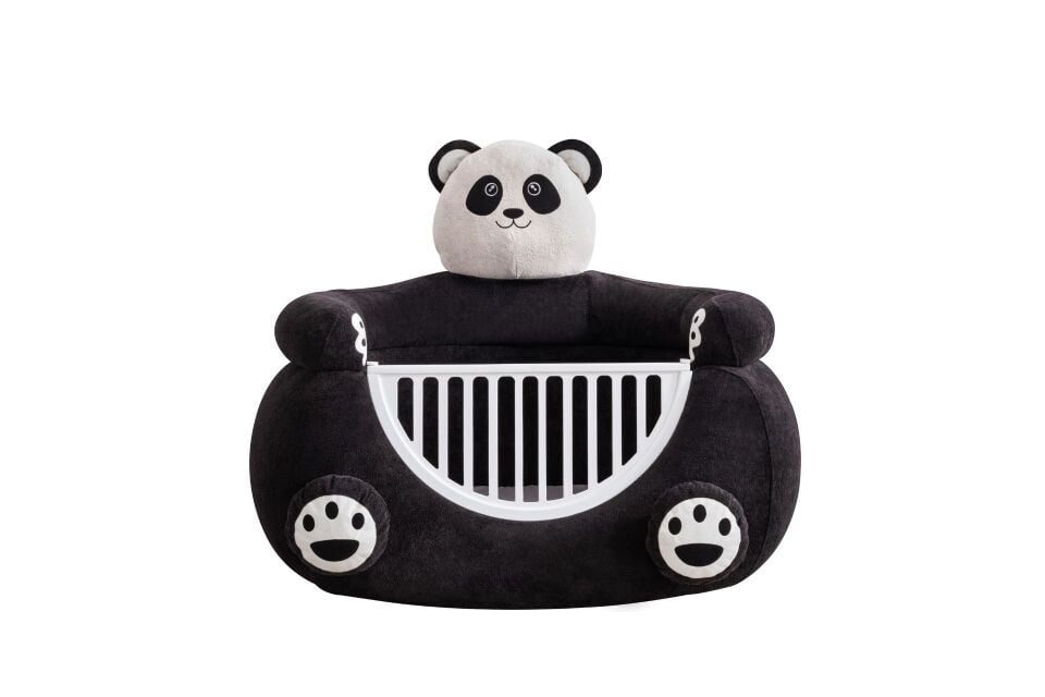 Panda Peluş Kumaşlı Hayvan Figürlü Beşik