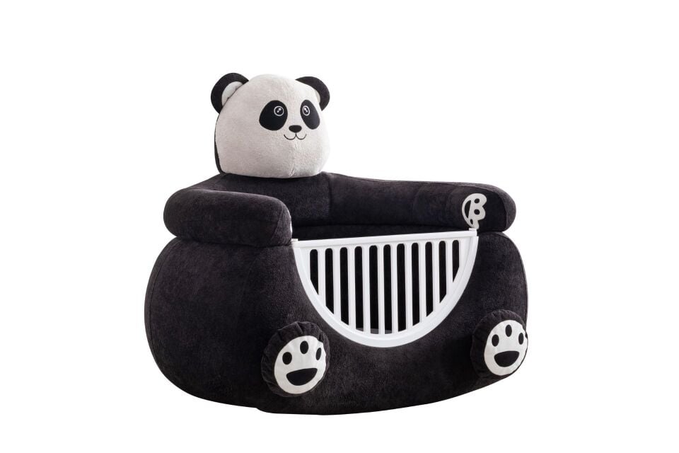 Panda Peluş Kumaşlı Hayvan Figürlü Beşik