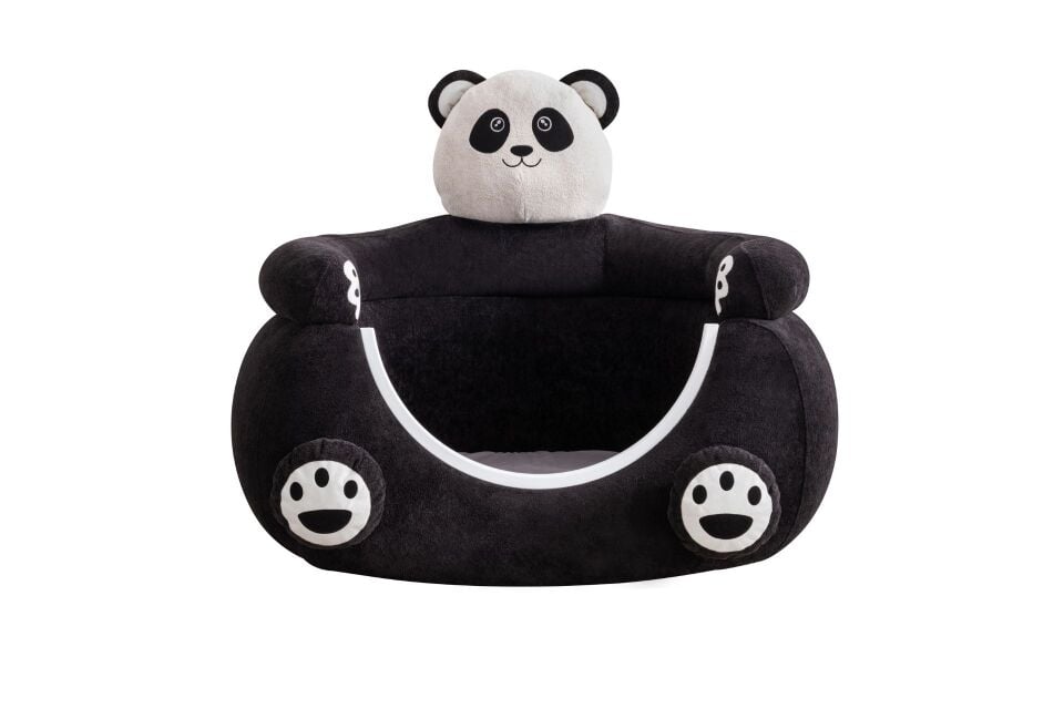 Panda Peluş Kumaşlı Hayvan Figürlü Beşik