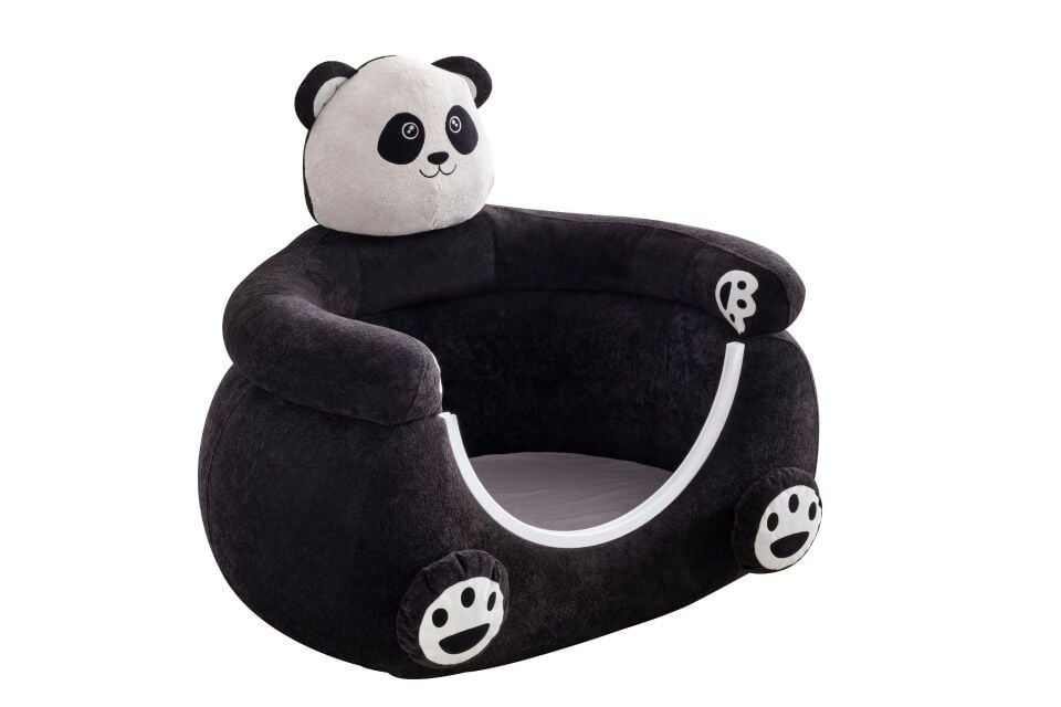 Panda Peluş Kumaşlı Hayvan Figürlü Beşik
