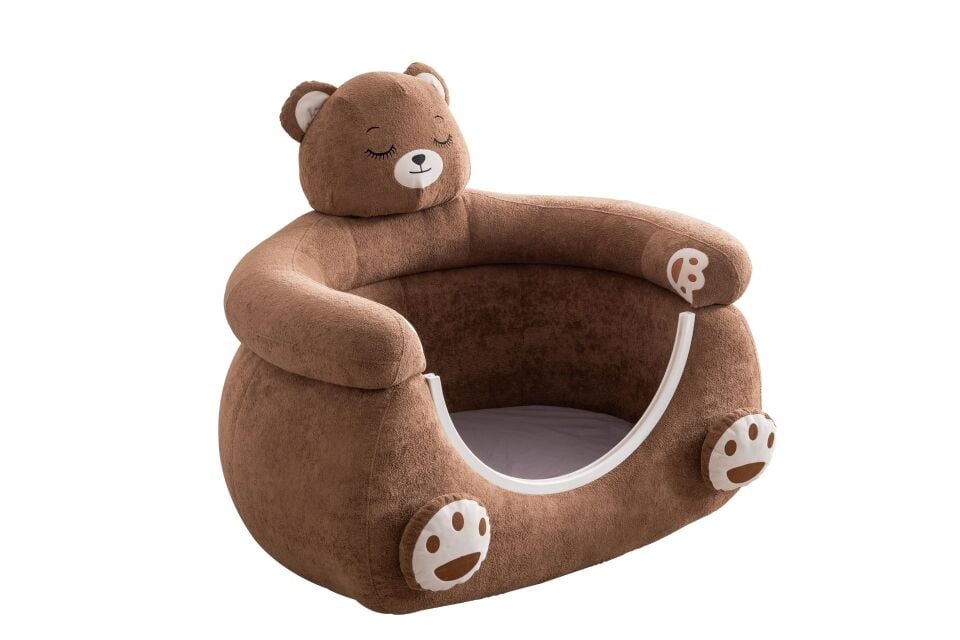 Ayıcık Peluş Kumaşlı Hayvan Figürlü Beşik