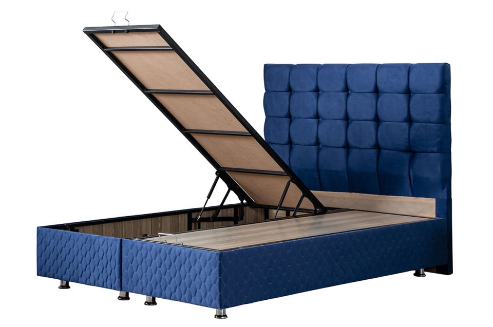Duke Baza Başlık Deluxe Yatak Seti 140 x 190 - Lacivert