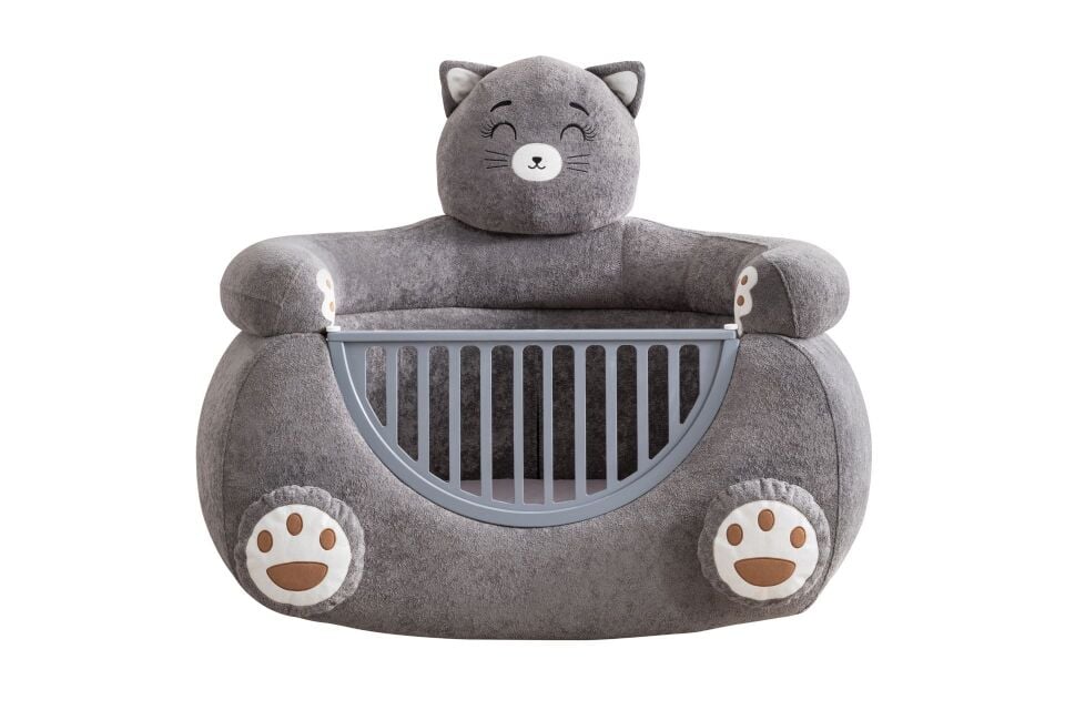Kedi Peluş Kumaşlı Hayvan Figürlü Beşik
