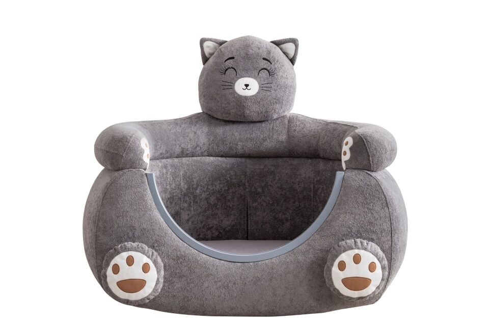 Kedi Peluş Kumaşlı Hayvan Figürlü Beşik