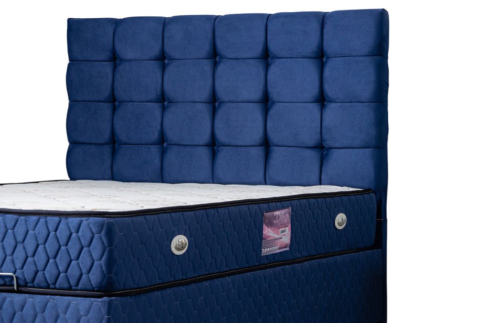 Duke Baza Başlık Deluxe Yatak Seti 150 x 200 - Lacivert