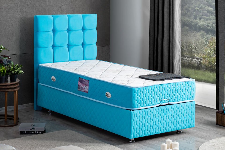 Duke Baza Başlık Deluxe Yatak Seti 90 x 200 - Turkuaz