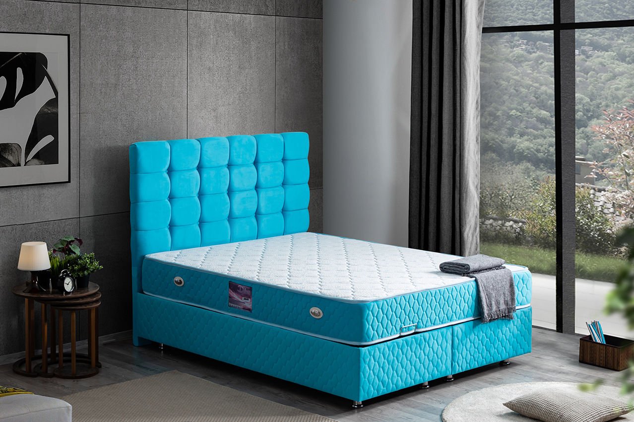 Duke Baza Başlık Deluxe Yatak Seti 180 x 200 - Turkuaz
