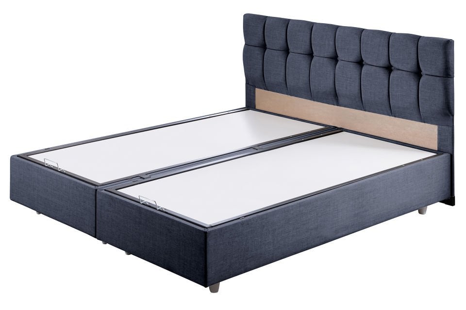 Berlin Çift Kişilik Baza Başlık Letto Yatak Seti 180 x 200 - Lacivert