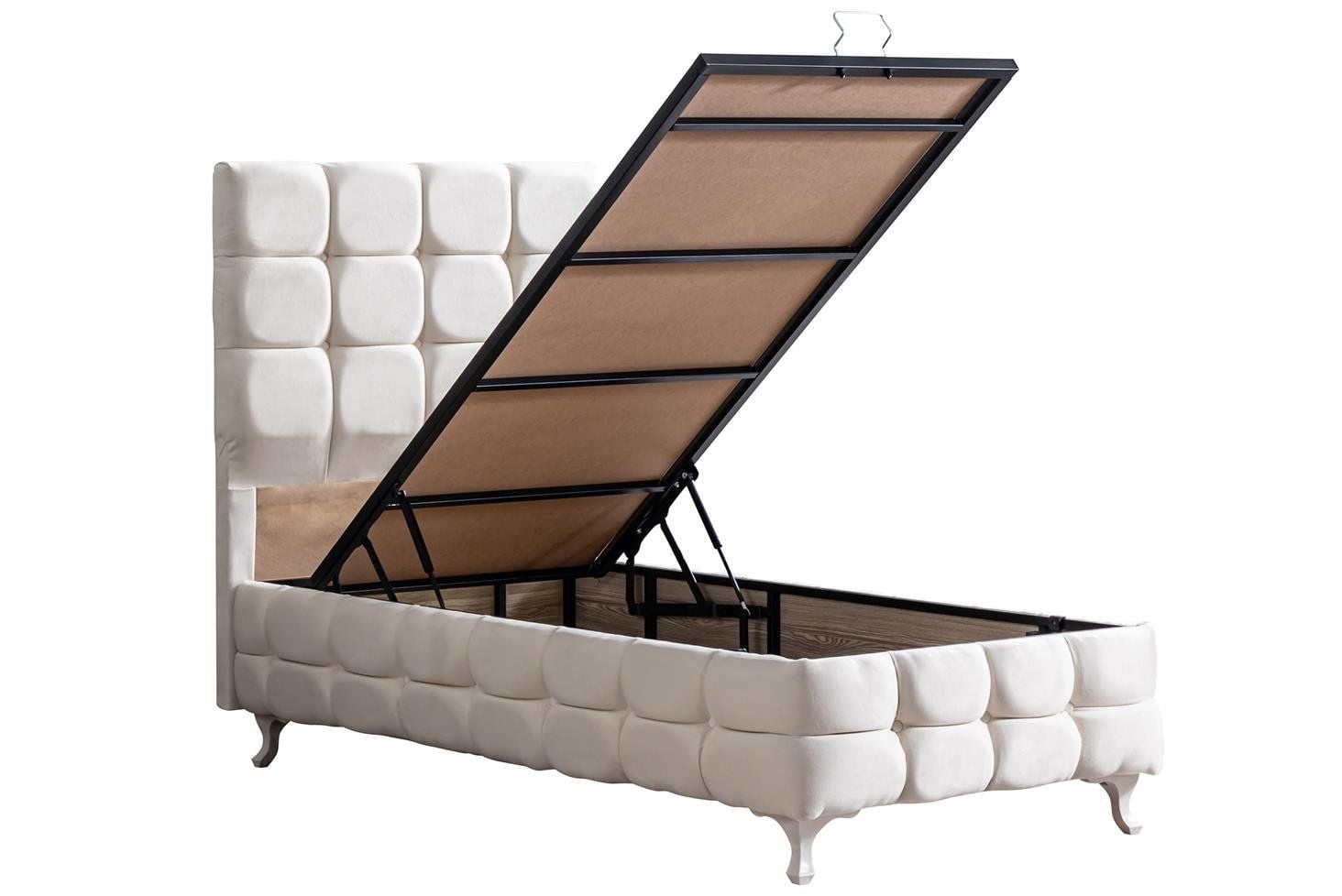 Duke Lux Baza Başlık Seti 90 x 200 - Krem