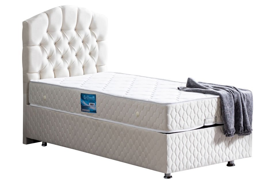 Zümrüt Baza Başlık Ortho Soft Yatak Seti 100 x 200 - Krem