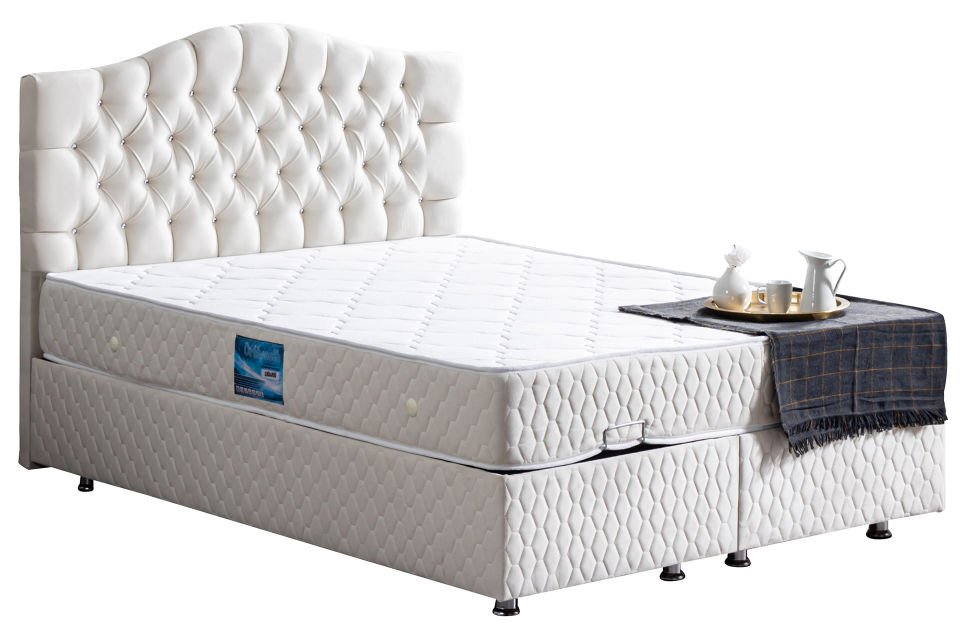 Zümrüt Baza Başlık Ortho Soft Yatak Seti 180 x 200 - Krem