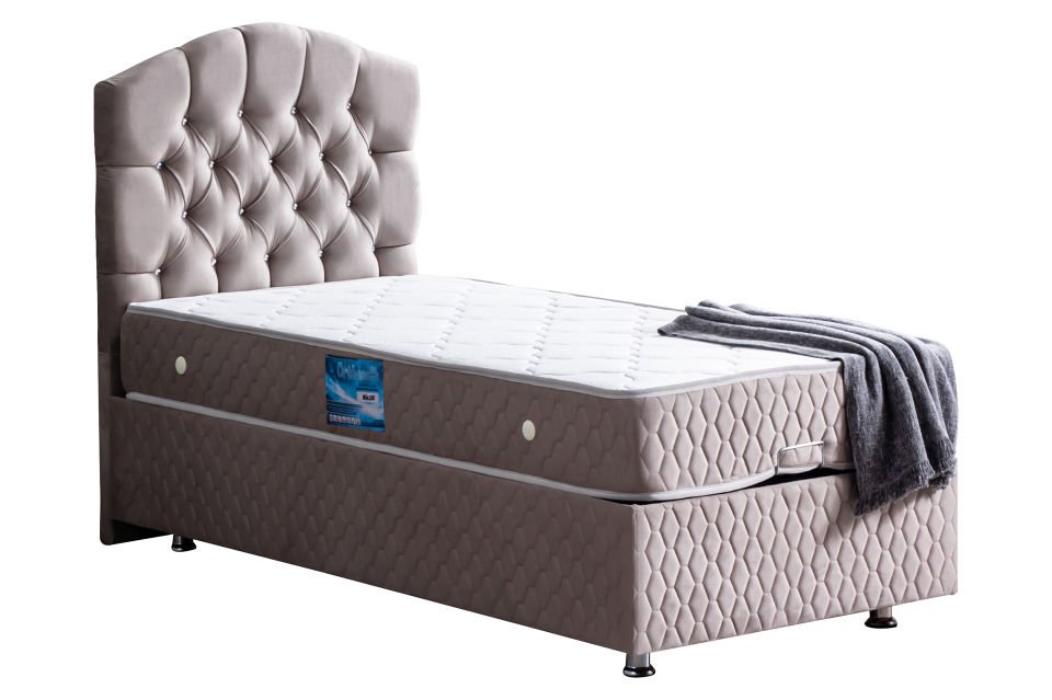 Zümrüt Baza Başlık Ortho Soft Yatak Seti 90 x 190 - Gri