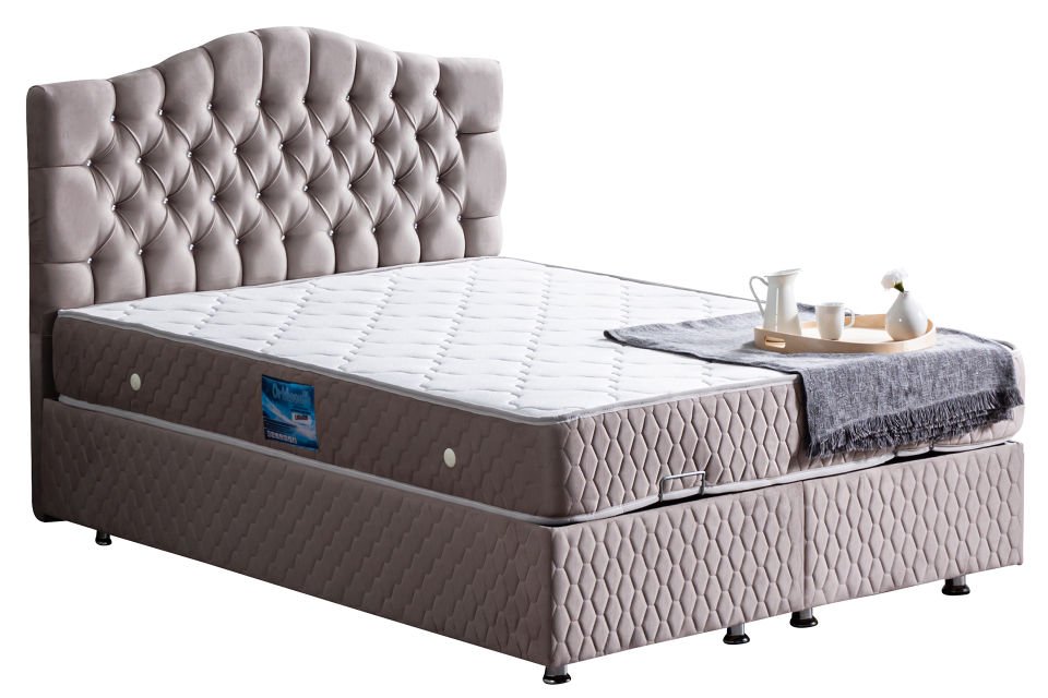 Zümrüt Baza Başlık Ortho Soft Yatak Seti 140 x 190 - Gri