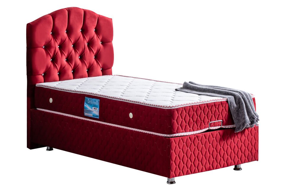 Zümrüt Baza Başlık Ortho Soft Yatak Seti 120 x 200 - Bordo
