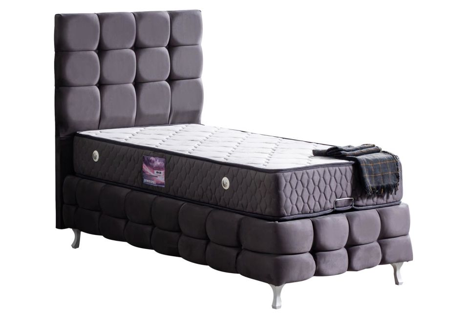 Duke Lux Baza Başlık Deluxe Yatak Seti 90 x 190 - Antrasit