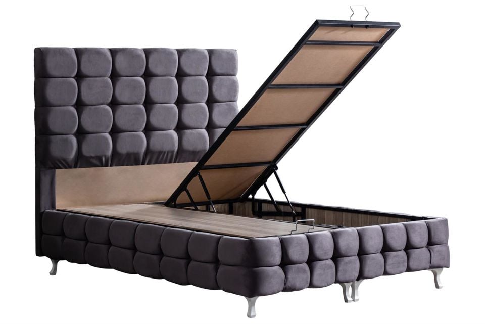 Duke Lux Baza Başlık Deluxe Yatak Seti 140 x 190 - Antrasit