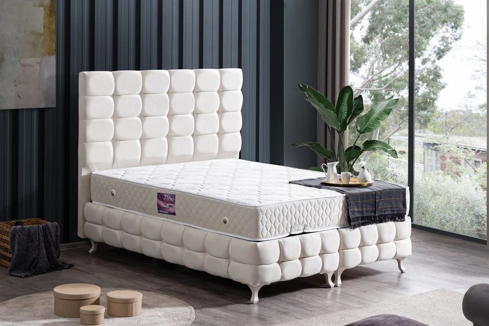 Duke Lux Baza Başlık Deluxe Yatak Seti 160 x 200 - Krem
