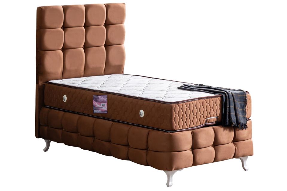 Duke Lux Baza Başlık Deluxe Yatak Seti 100 x 200 - Açık Kahve