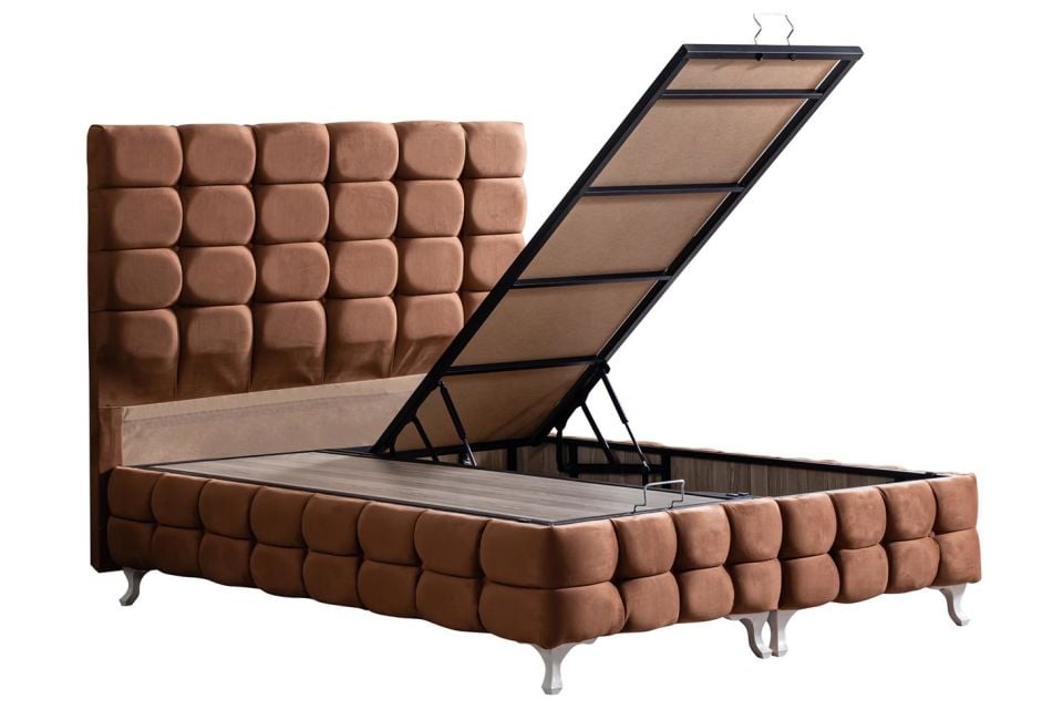 Duke Lux Baza Başlık Deluxe Yatak Seti 180 x 200 - Açık Kahve