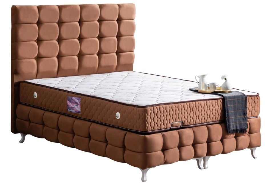 Duke Lux Baza Başlık Deluxe Yatak Seti 180 x 200 - Açık Kahve