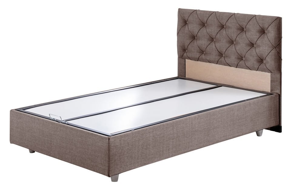 Eylül Baza Başlık Comfort Yatak Seti 90 x 190 - Kahve