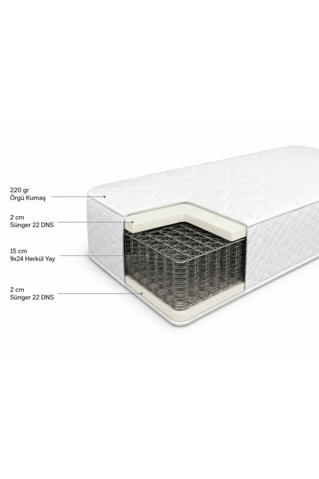 Lyon Ledli Baza Başlık Maxi Yatak Seti- 90x190 cm