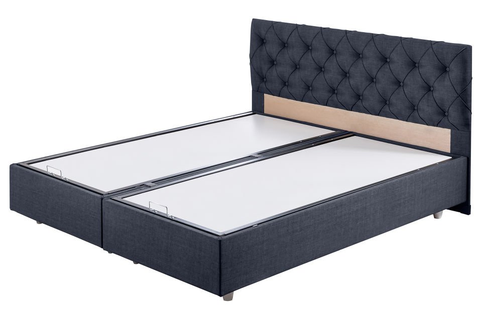 Eylül Çift Kişilik Baza Başlık Letto Yatak Seti 140 x 190 - Lacivert