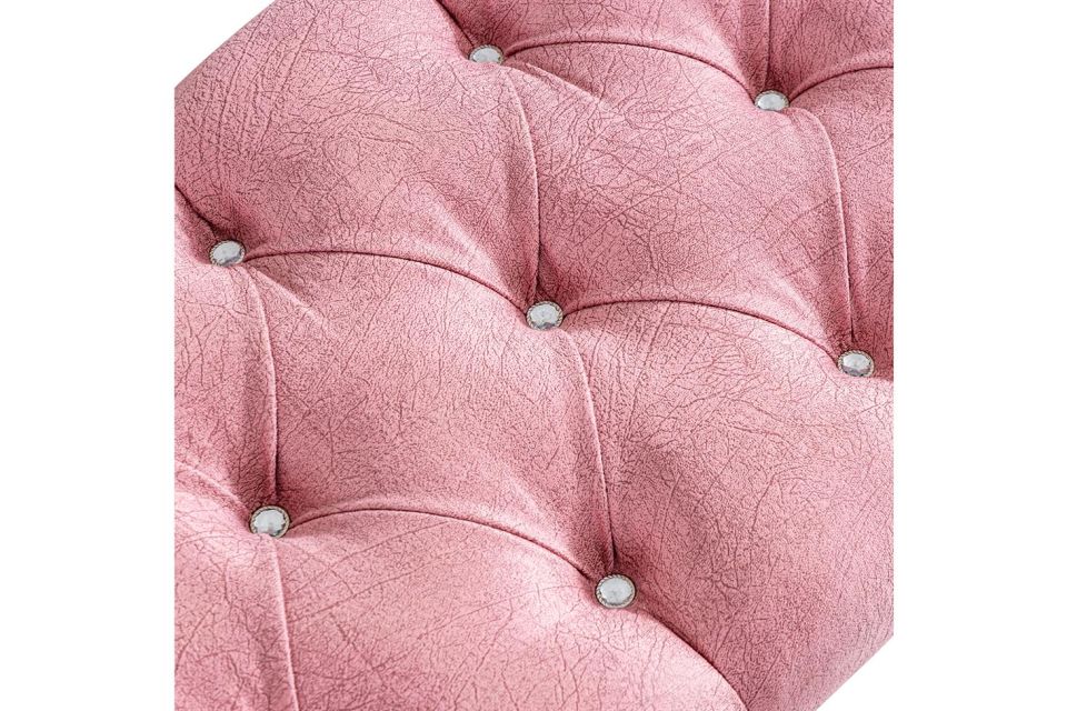 Yatak Ucu Pufu, Lükens Bench Ayakucu Pufu Pembe - 40x50x120